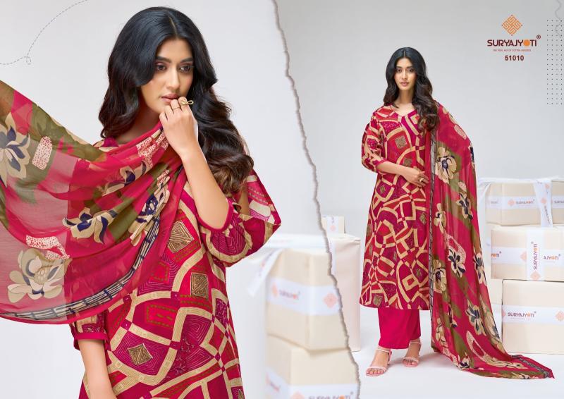 Suryajyoti naisha vol-51 cotton dress material wholesale  - wholesale export